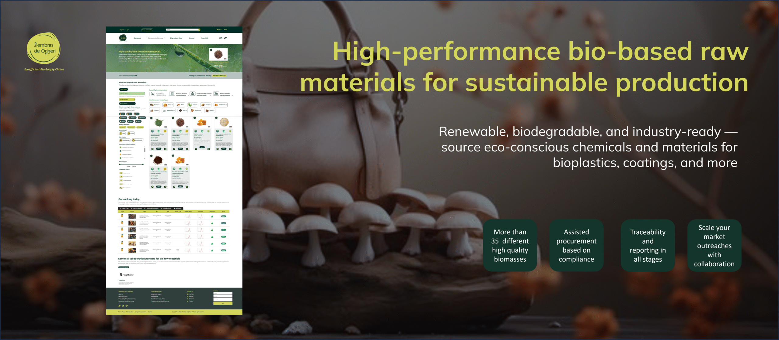 Bio raw material E-Marketplace management