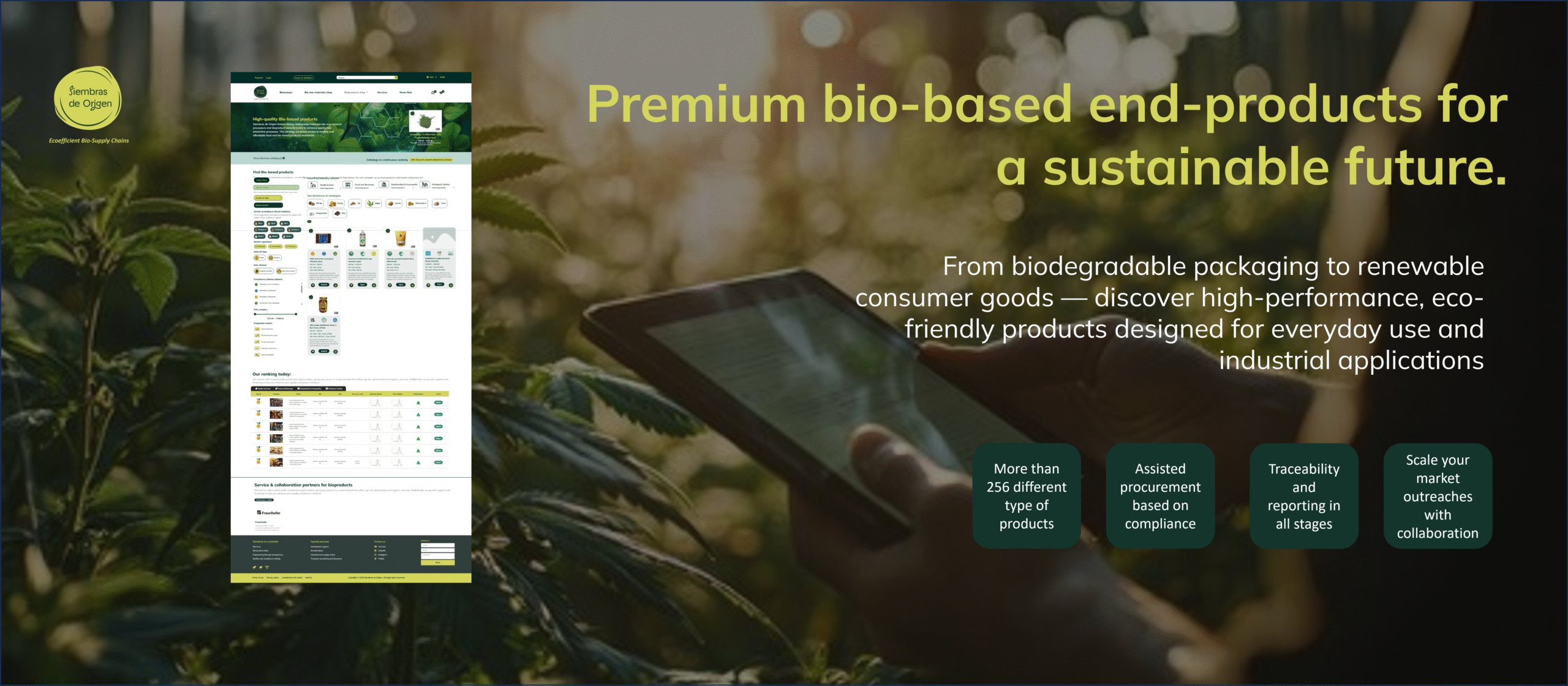 Bioproduct e- Marketplace management
